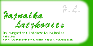 hajnalka latzkovits business card